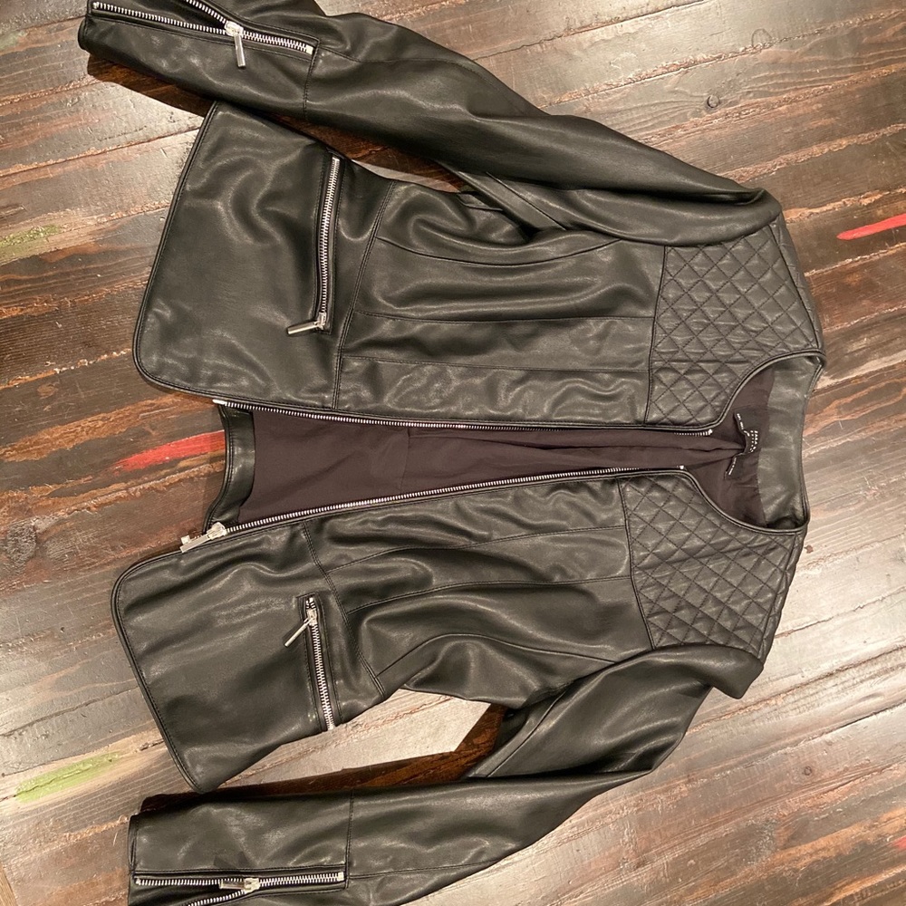 Faux leather jacket